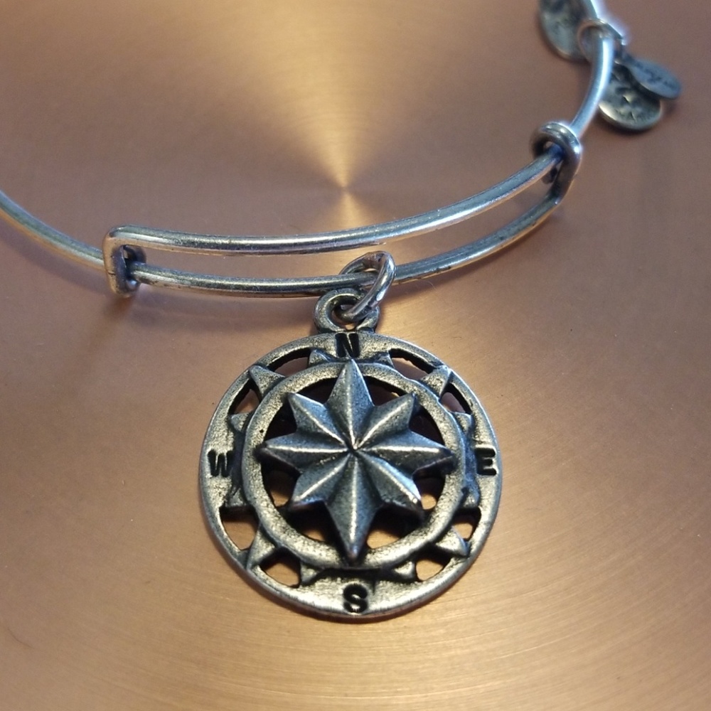 Alex and Ani Silver Compass Bracelet